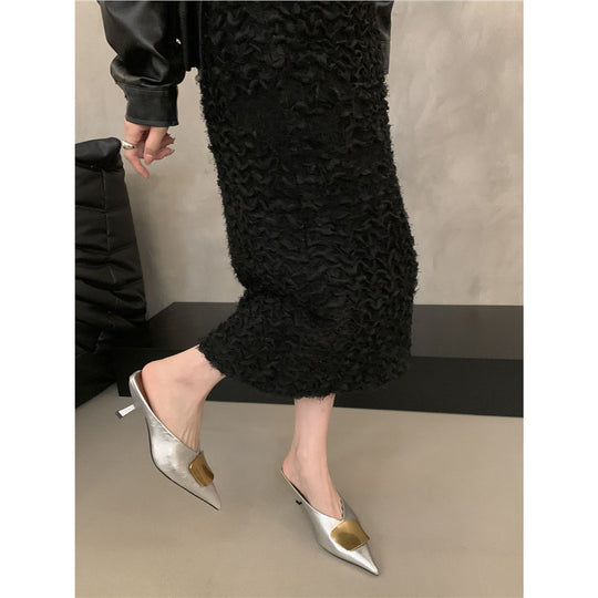 Damen Slingback Pumps mit elegantem Metallic-Design EB