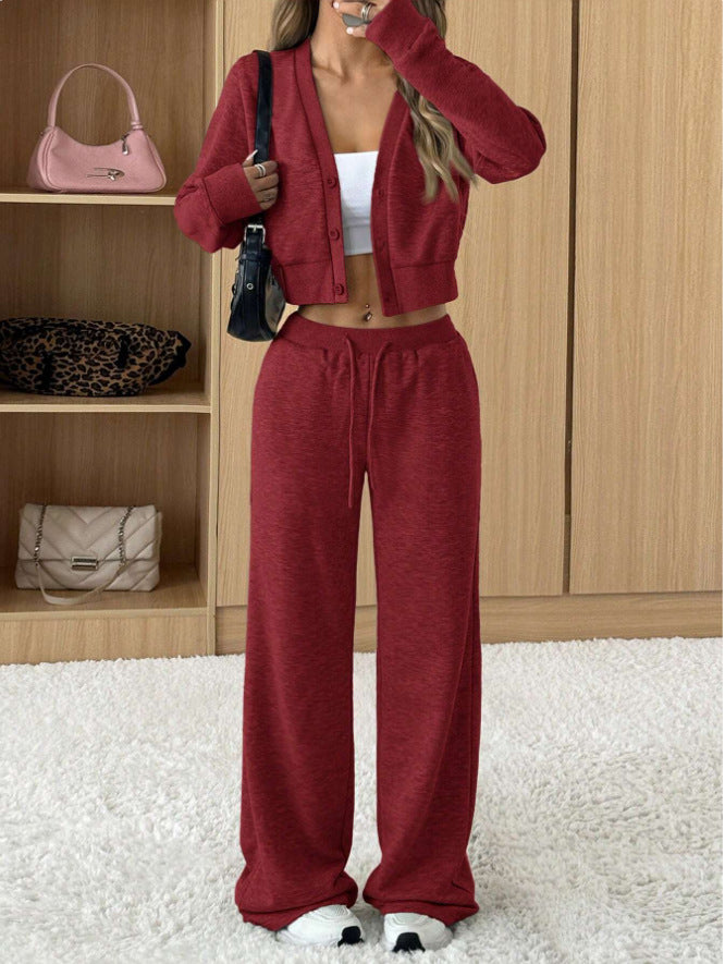 Damen Bequemes und stylisches Lounge-Set mit cropped Jacke EB