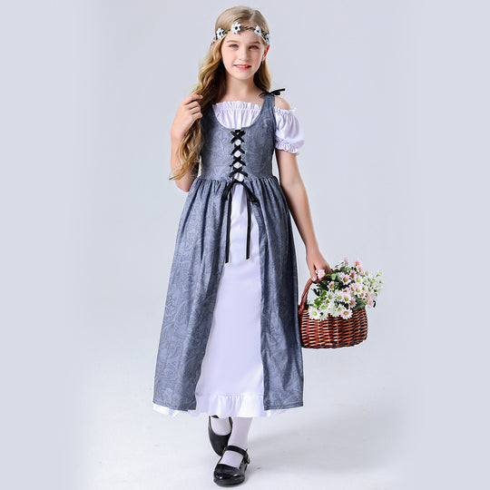 Damen Trachtenkleid mit romantischen Rüschendetails und bezaubernder Schnürung EB