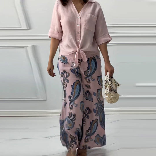 Damen Freizeit-Hose und lässiges Oberteil Set EB