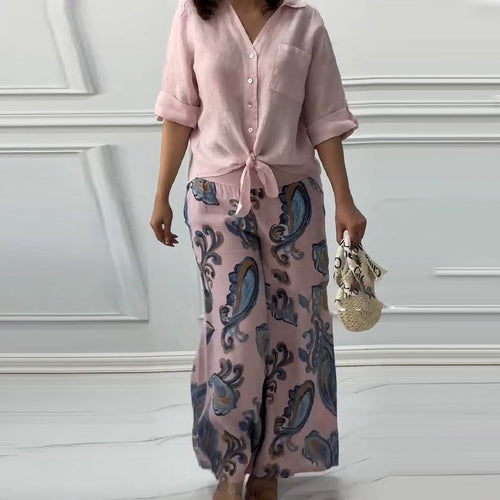 Damen Freizeit-Hose und lässiges Oberteil Set EB