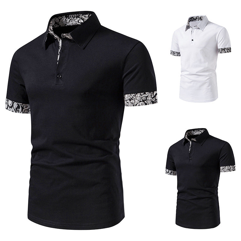 Herren Poloshirt mit modernem Paisleymuster und sportlichem Schnitt EB