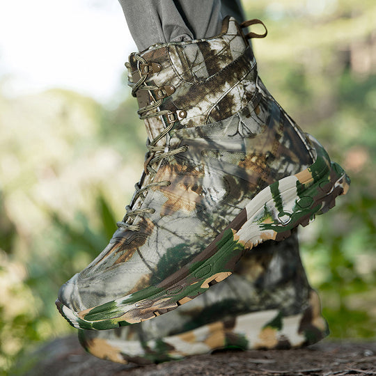 Herren Outdoor-Tactical Boots mit robuster Konstruktion und hohem Knöchelstütz EB