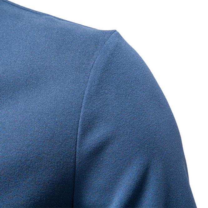 Herren funktionaler Sweatshirt mit hohem Kragen und kurzem Reißverschluss EB