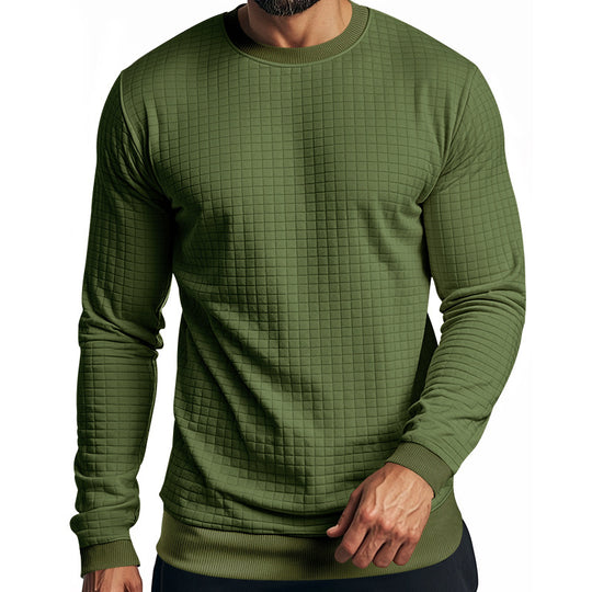 Herren Langarm-Sweatshirt mit strukturiertem Design und elastischem Bund EB