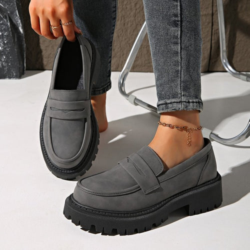 Damen Chunky Mokassins mit robustem Profil EB