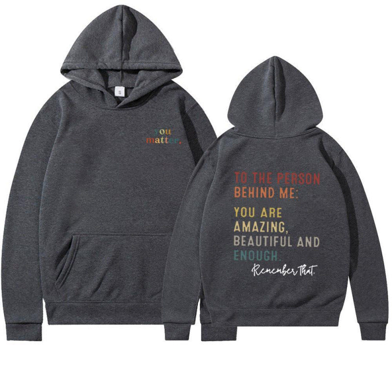 Damen Kapuzenpullover mit motivierendem Schriftzug EB