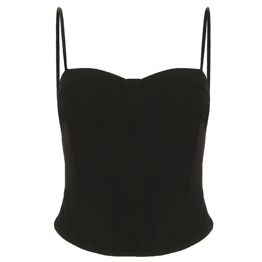Damen Corsage-Top mit feinen Trägern und strukturiertem Design EB