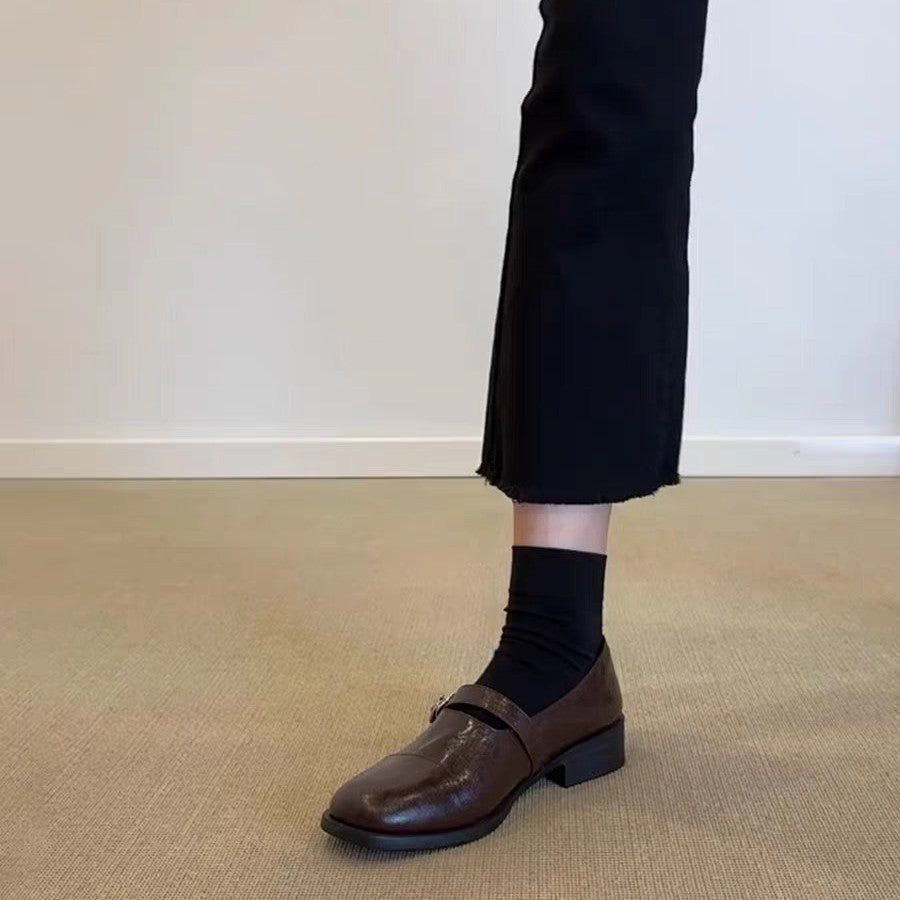 Damen Komfortable Slipper mit dekorativen Riemen und eleganter Schnalle EB