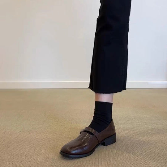 Damen Komfortable Slipper mit dekorativen Riemen und eleganter Schnalle EB