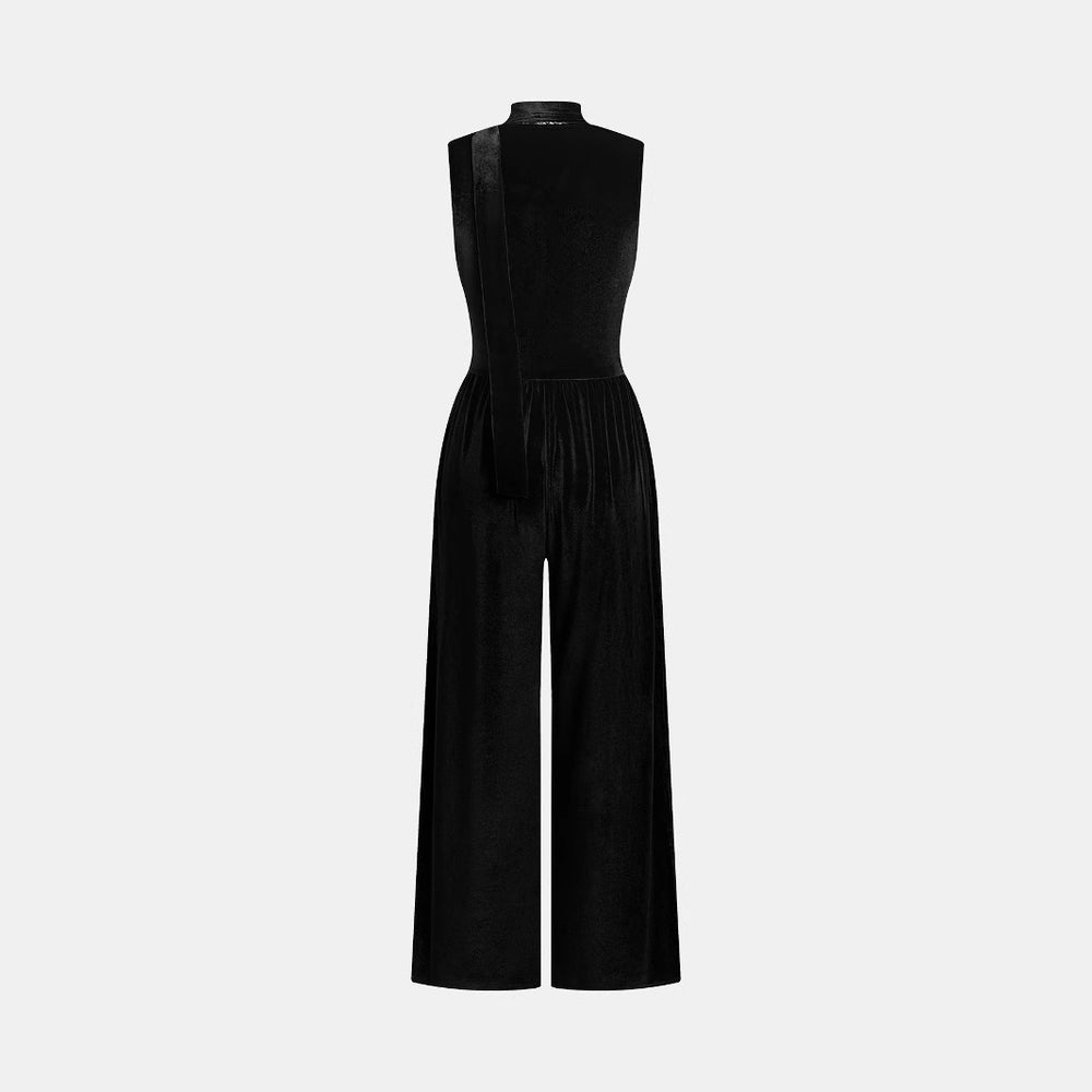 Damen Elegante und vielseitige Jumpsuit mit weitem Beinen EB