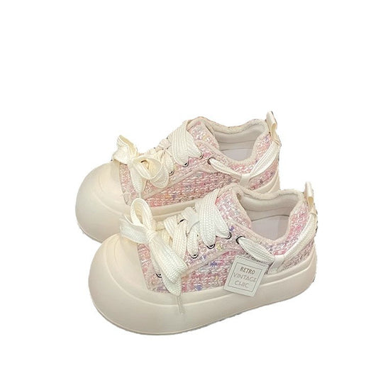 Damen Sneakers mit innovativer transparentem Füllung und modischen Schnür-Details EB