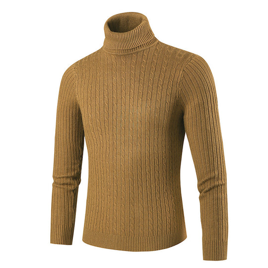 Herren Rollkragenpullover im klassischen Rippmuster EB