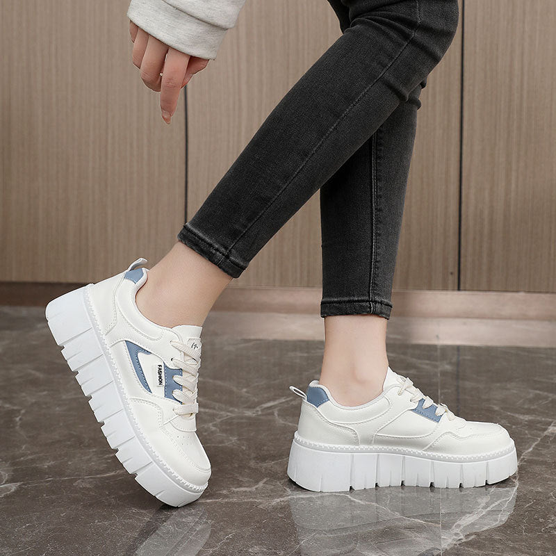 Damen Chunky Sneakers mit futuristischem Design und hohem Plateau EB