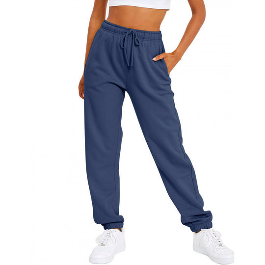 Damen nan locker sitzende Jogginghose mit hohem Komfortbund, verstellbarem Kordelzug und tiefen Seitentaschen EB