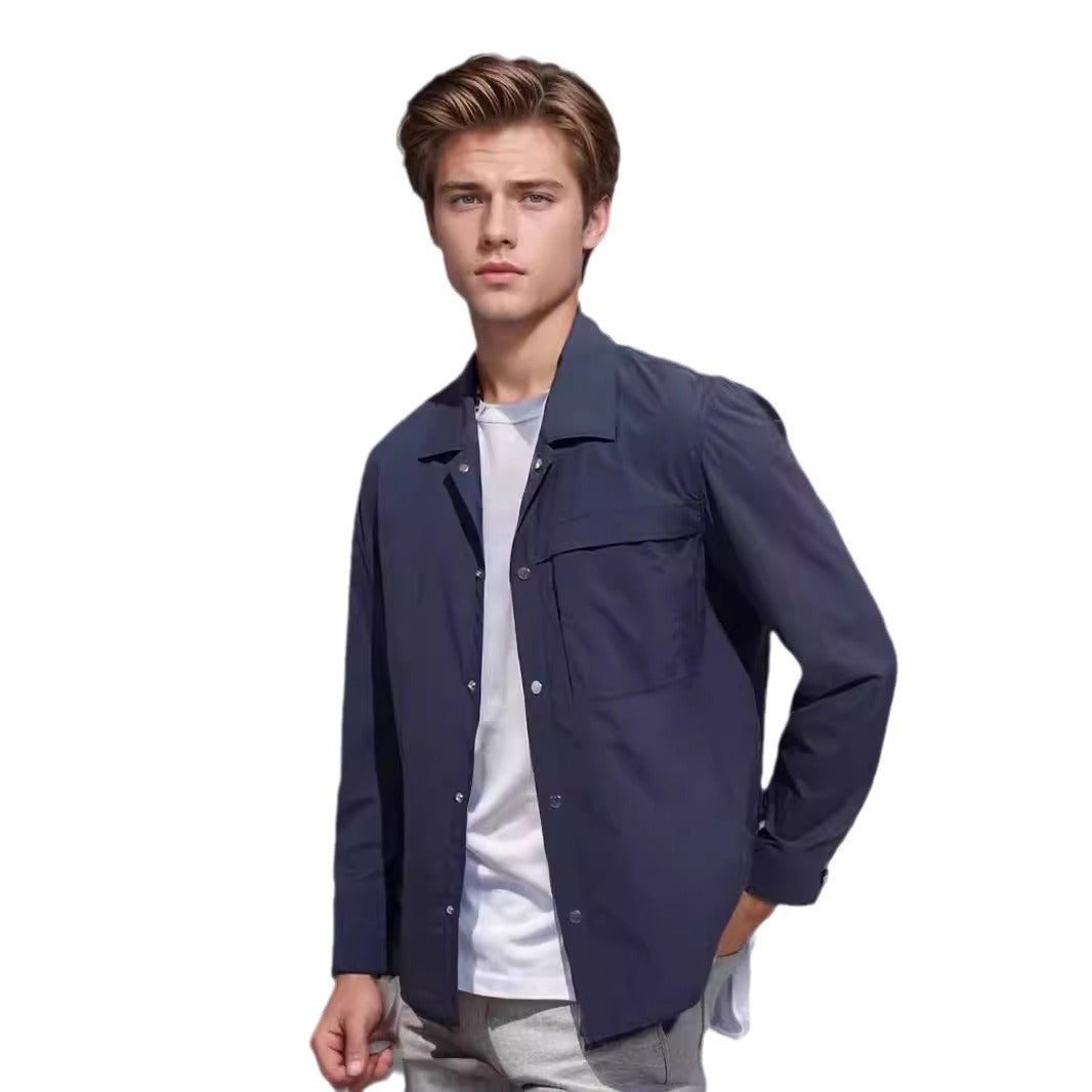 Herren leichte Utility-Jacke mit praktischen Taschen und modernem Design EB