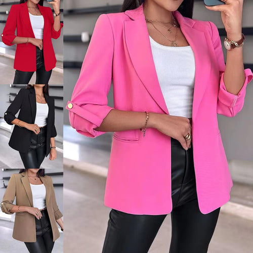 Damen Modischer Blazer mit lässiger Taillierung und schickem Revers EB