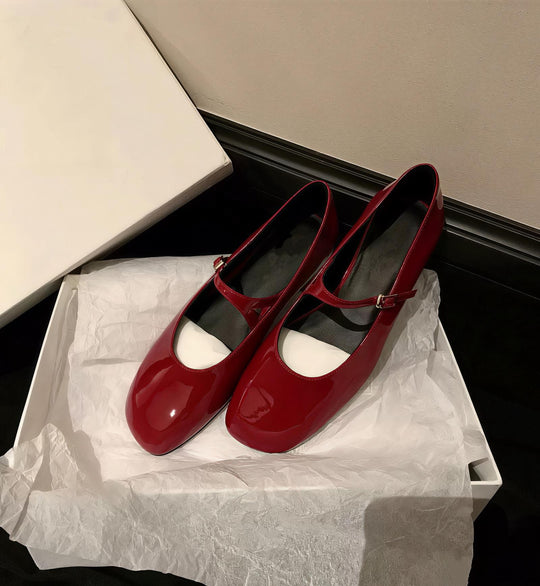 Damen Elegante und klassisch-schicke Ballerinas mit Schnalle EB