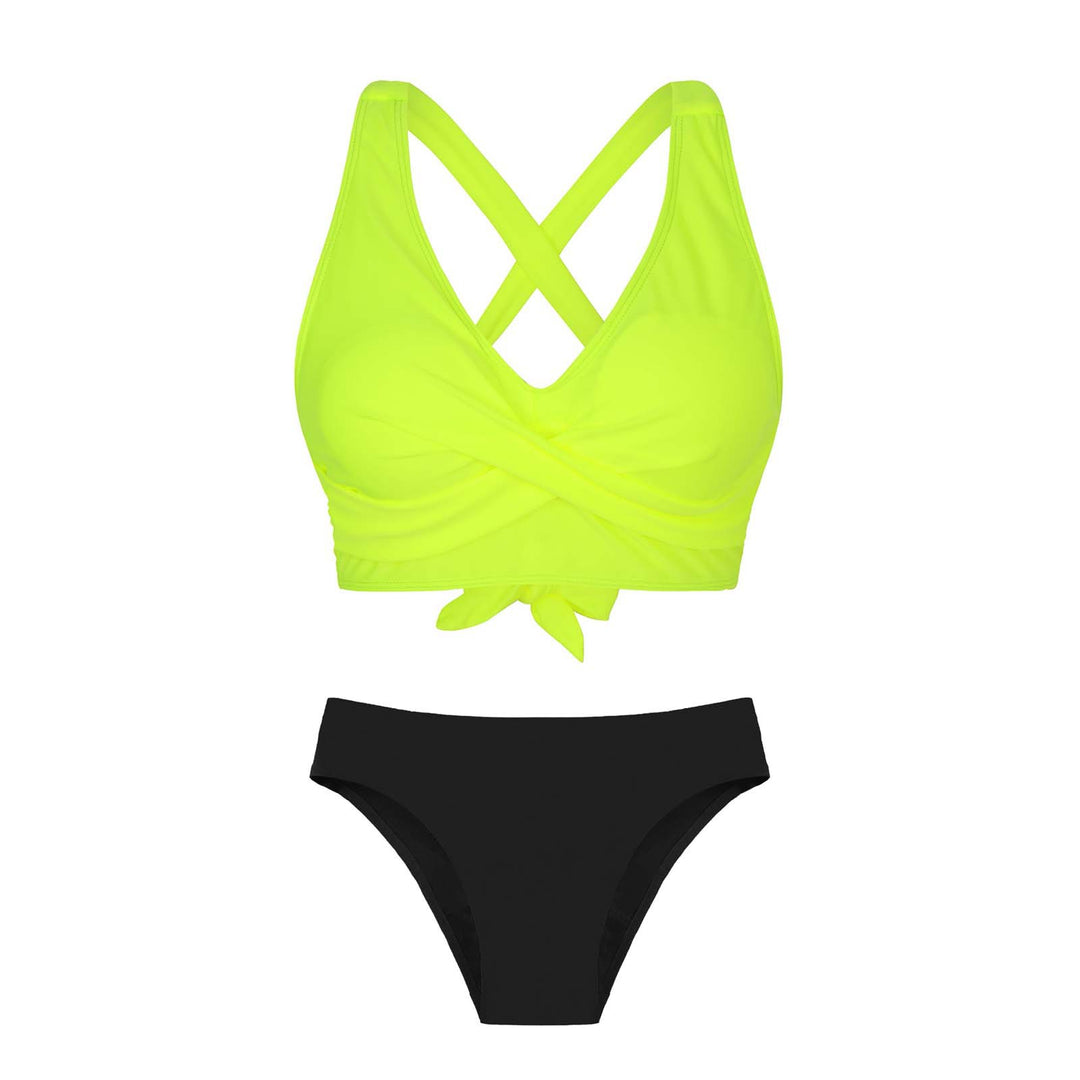 Damen Zweiteiliger Badeanzug mit floralem Design EB