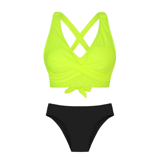 Damen Zweiteiliger Badeanzug mit floralem Design EB