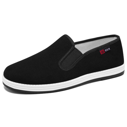 Herren nan leichter Canvas-Slip-On Alltagsschuh mit elastischem Einstieg, gepolsterter Innensohle und griffiger Gummilaufsohle EB