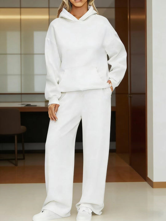 Damen nan kuscheliges Oversize Hoodie und weite Jogginghose Set EB