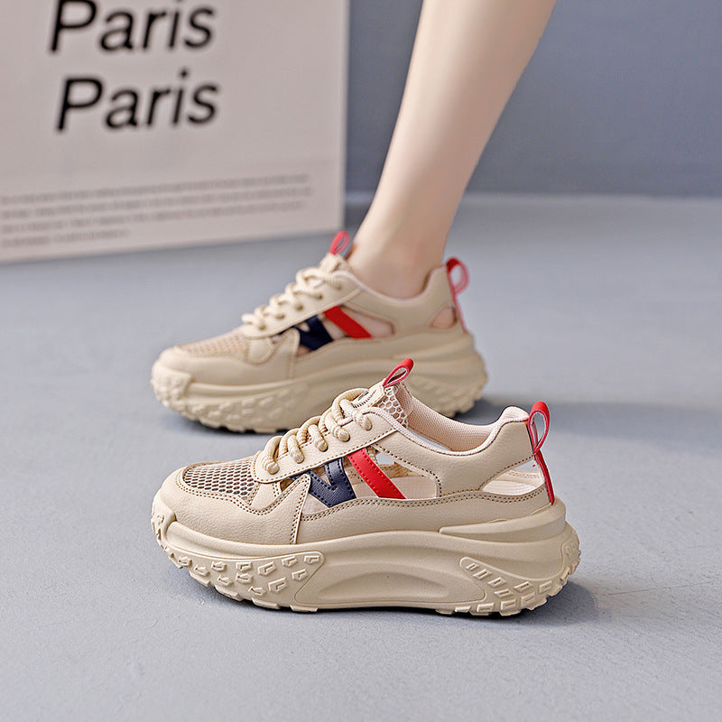 Damen Trendige Chunky Sneakers mit atmungsaktiver Mesh-Oberfläche und ergonomischem Design EB
