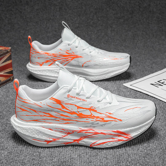 Unisex leichte Performance-Laufschuhe mit gestricktem Obermaterial, reaktiver Hohlkern-Zwischensohle und dynamischem Grafikprint EB