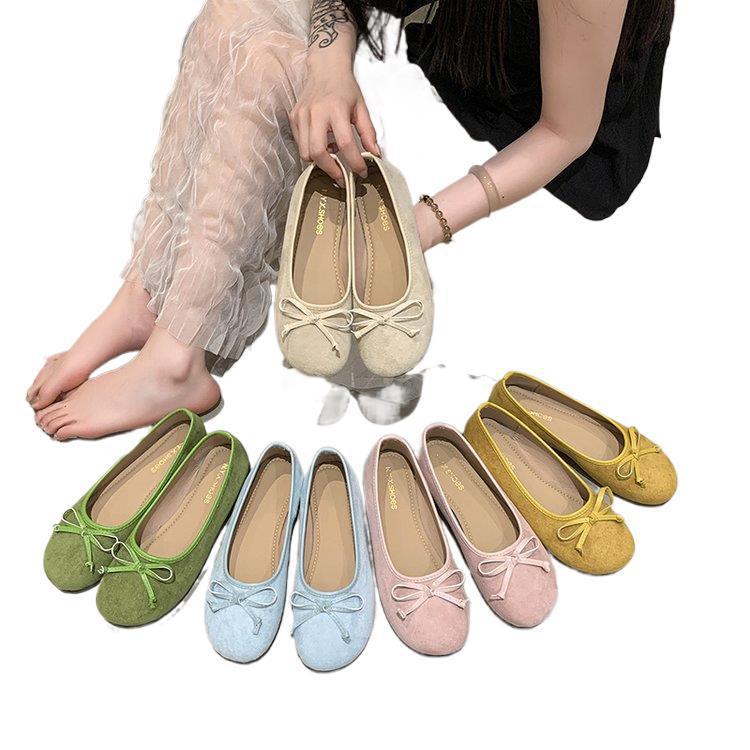 Damen Ballerinas mit feiner Schleifenapplikation EB