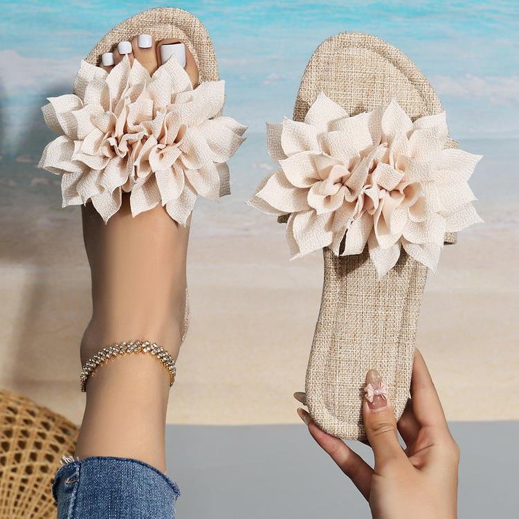 Damen Badeschuhe mit floralem Dekor EB