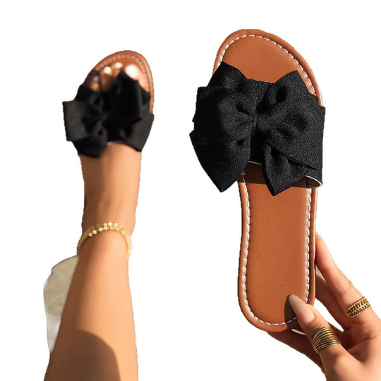 Damen nan verspielte Schleifen-Slipper mit gepolstertem Komfortfußbett EB