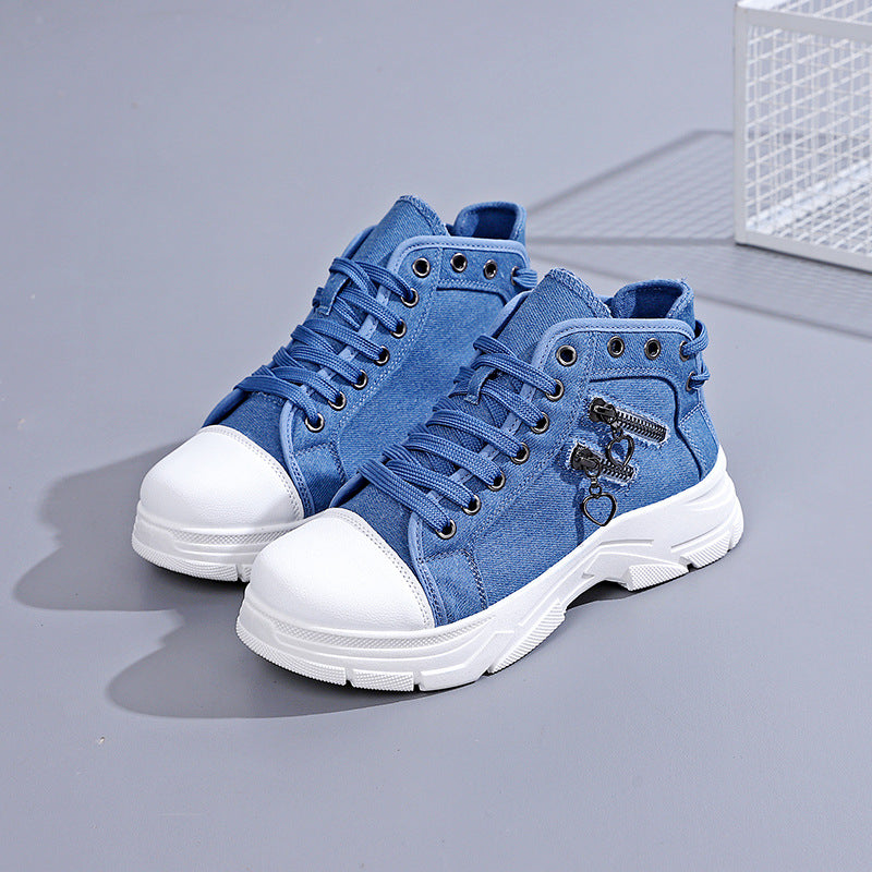 Damen modische Sneakers mit gewebtem Obermaterial und auffälligen Akzenten EB
