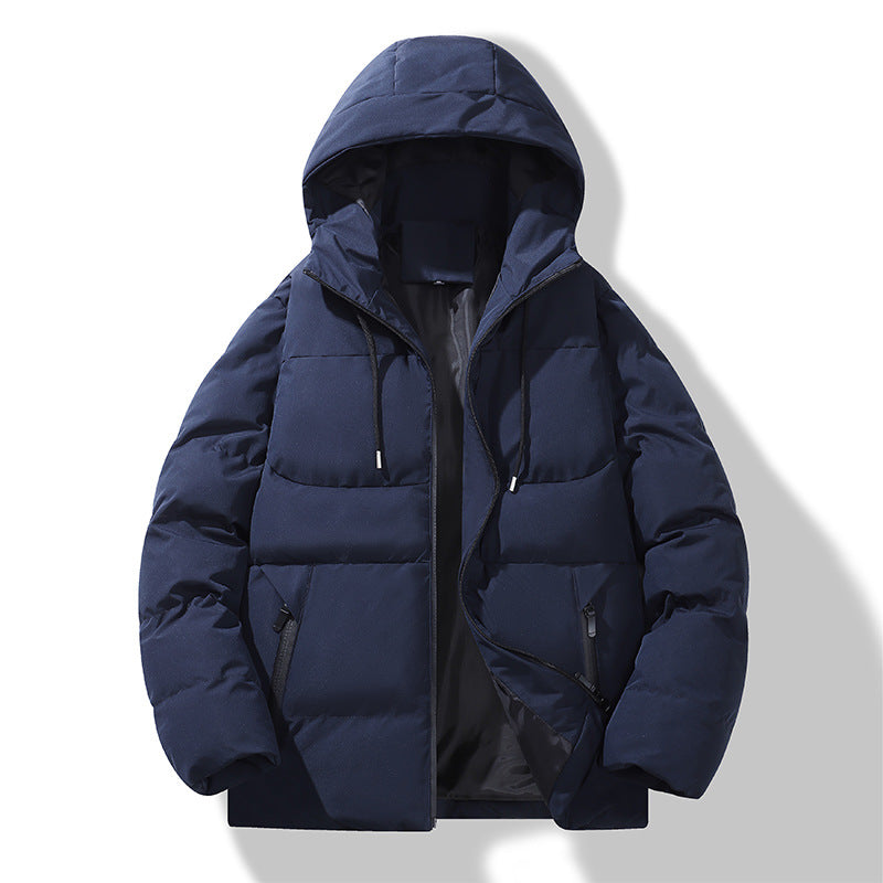 Herren isolierte Übergangsjacke mit Druckknopf und hochklappbarem Kragen EB
