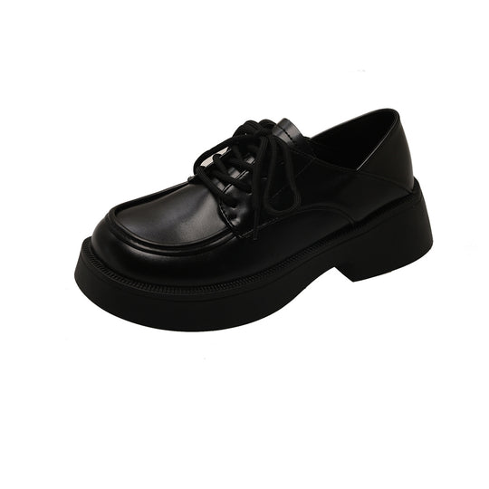 Damen Schnürschuhe mit glänzender Oberfläche und bequemer Sohle EB