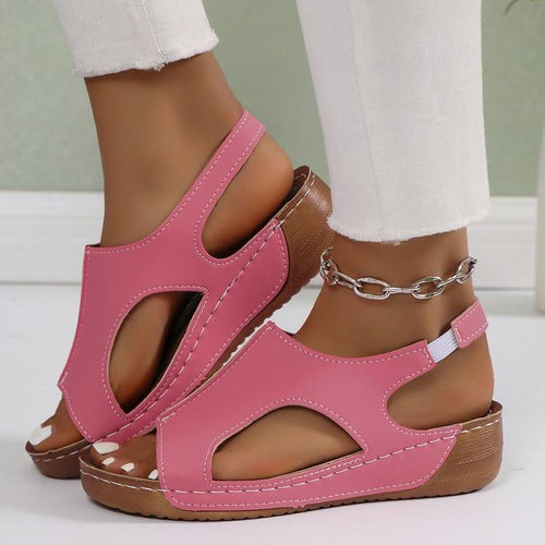 Damen Komfortable Zehentrenner-Sandalen mit elastischem Riemendesign EB