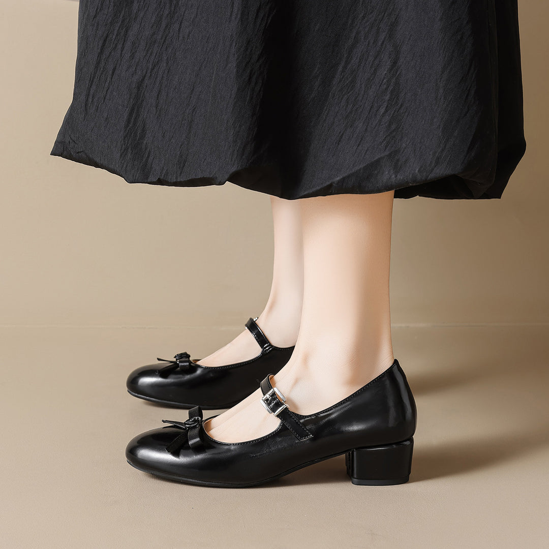 Damen Ballerinas mit elegantem Riemchen und modischer Schleifenapplikation EB
