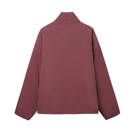 Damen modische Übergangsjacke mit hohem Kragen und Bindegürtel EB