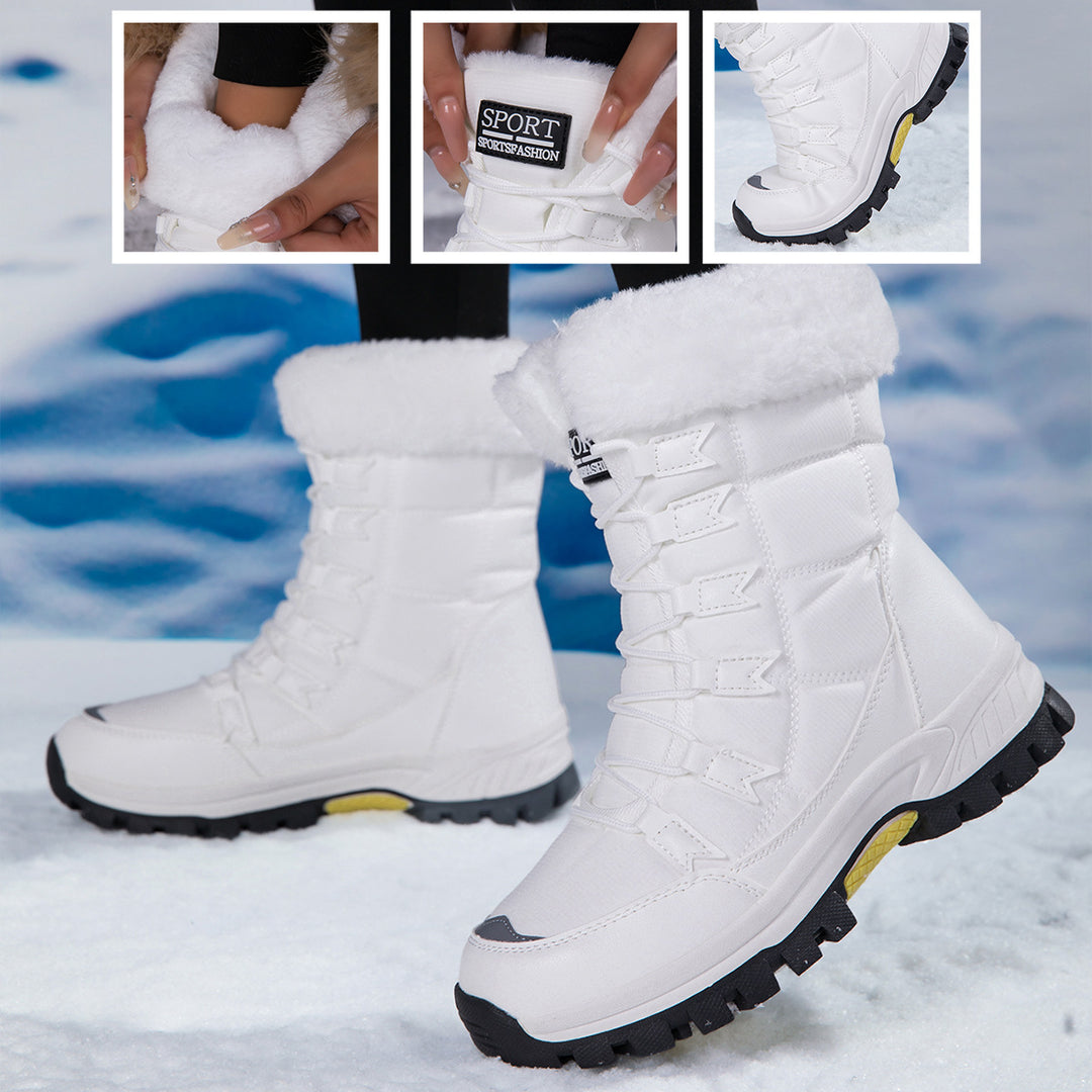 Damen wärmeisolierte Winterstiefel mit rutschfester Profilsohle EB