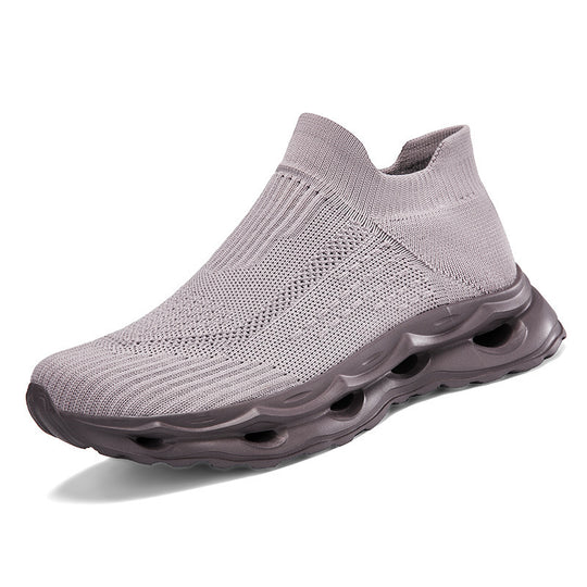 Unisex nan sockenartiger Strickslipper mit gelochter Hohlkammer-Dämpfung EB