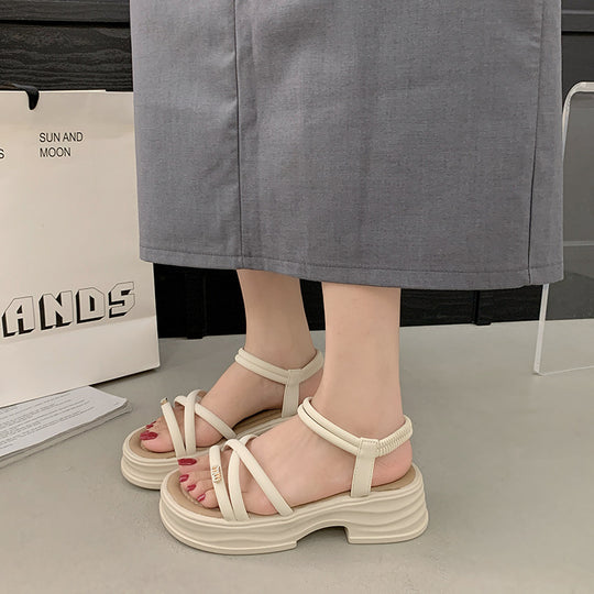 Damen Komfortable Sandalen mit flexiblem Riemendesign und ergonomischer Sohle EB