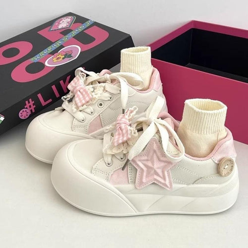Damen Sneakers aus hochwertigem Leder mit modischem Socken-Design von EB