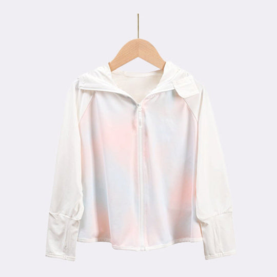 Mädchen funktionale UV-Schutzjacke mit Kapuze EB
