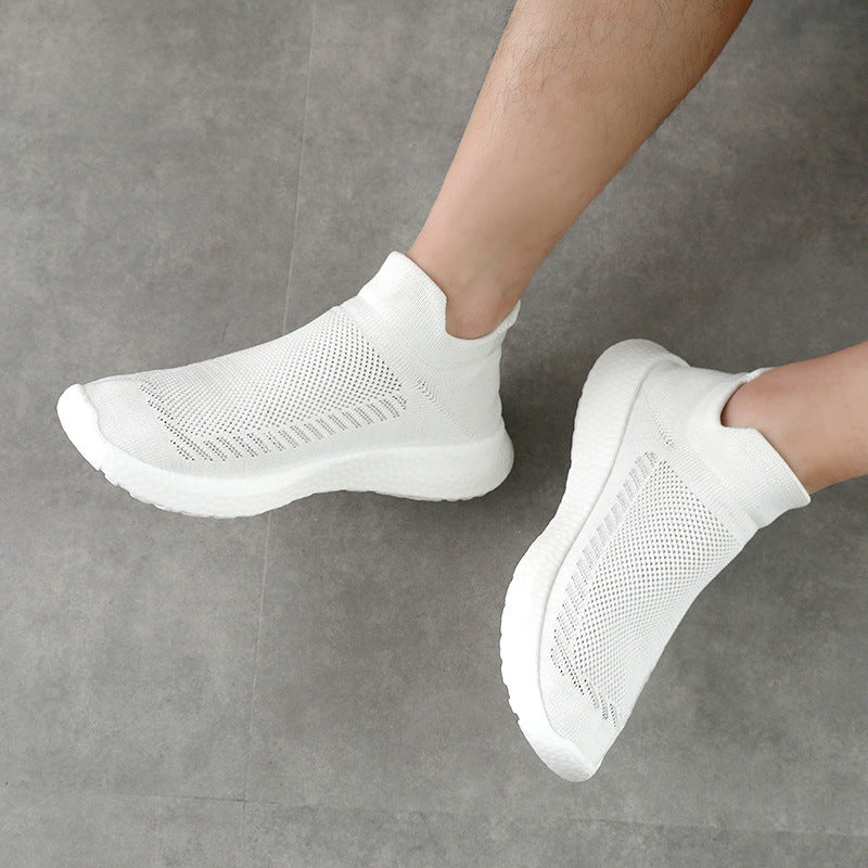 Damen bequeme und atmungsaktive Slip-On Sneakers mit flexiblem Sohlenprofil EB