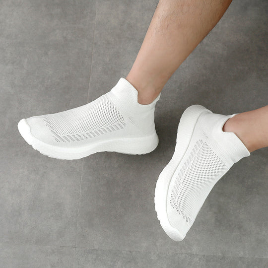 Damen bequeme und atmungsaktive Slip-On Sneakers mit flexiblem Sohlenprofil EB