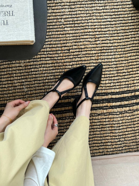 Damen elegante Slingback-Pumps aus hochwertigem Leder mit modischem Design EB