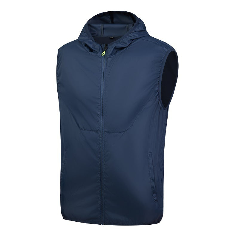 Unisex nan leichte winddichte Laufweste mit durchgehendem Reißverschluss und reflektierenden Details R&B