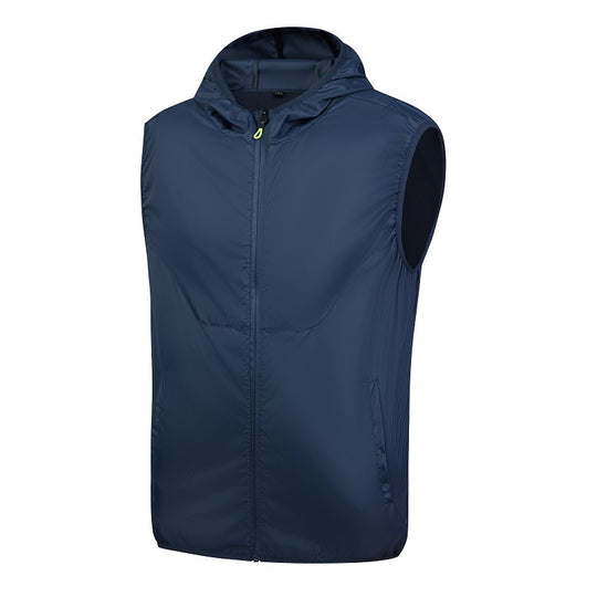 Unisex nan leichte winddichte Laufweste mit durchgehendem Reißverschluss und reflektierenden Details R&B