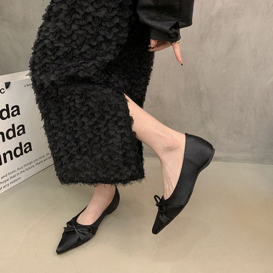 Damen Ballerinas mit zierlichem Schleifenakzent EB