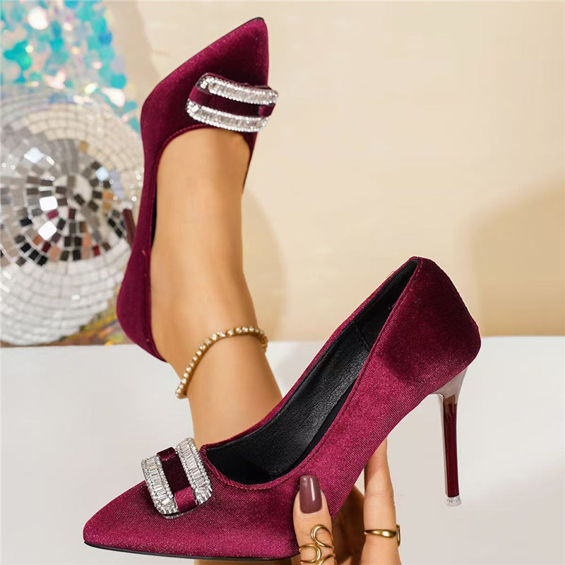 Damen eleganter und funkelnder Stiletto-Pumps EB