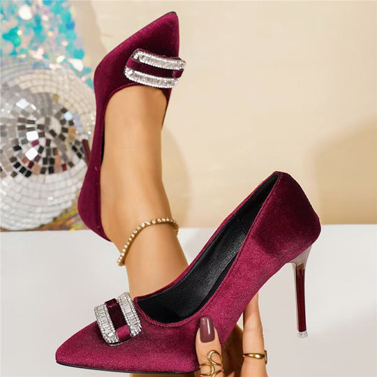 Damen eleganter und funkelnder Stiletto-Pumps EB
